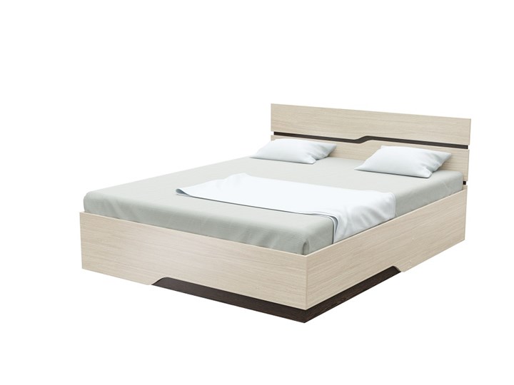 Кровать в спальню Wave Line 160х200, Дуб Шамони /Дуб Венге в Магадане - изображение 1