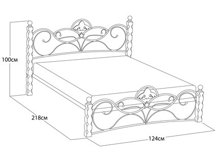 Двуспальная кровать Garda 2R 160х200, белый в Магадане - изображение 1