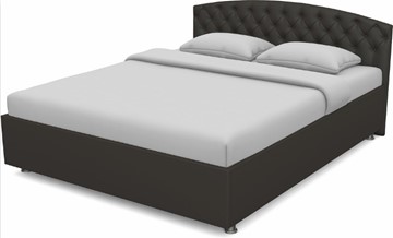 Спальная кровать Пальмира 1400 с основанием (Nitro Brown) в Магадане