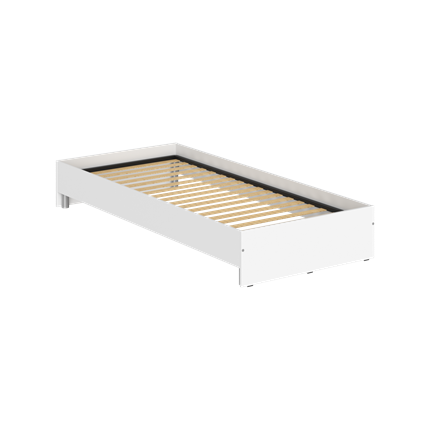 Кровать без изголовья KANN KBW 209 2040х940х300 мм. Белый в Магадане - изображение