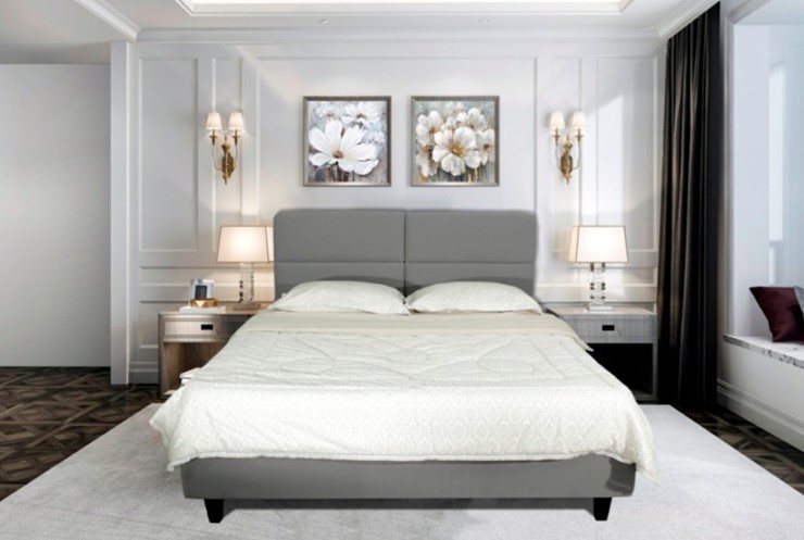 Кровать 1,5-спальная без механизма с высокими ножками Орландо 1450х2100 мм в Магадане - изображение 5