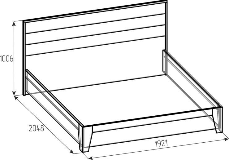 Кровать двуспальная Айрис 306 1800 с гибкими ламелями металл, Белый-Дуб золотистый в Магадане - изображение 5