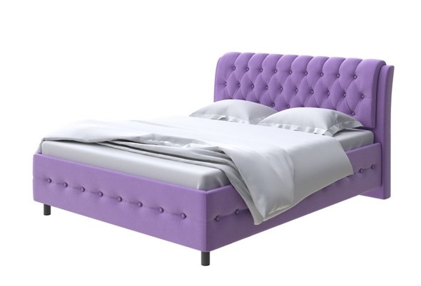 Кровать Como (Veda) 4 180х200, Велюр (Forest 741 Светло-фиолетовый) в Магадане - изображение
