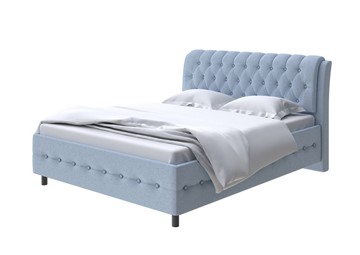 Двуспальная кровать Como (Veda) 4 180х200, Велюр (Scandi Cotton 21 Китайский Голубой) в Магадане