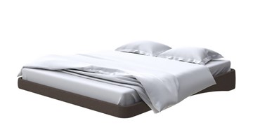 Парящая кровать 160х200, Рогожка (Savana Chocolate) в Магадане
