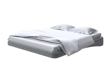 Парящая кровать 2-спальная 160х200, Велюр (Gratta 4 Серый космос) в Магадане