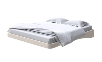 Парящая кровать 180х200, Искусственная шерсть (Лама Бежевый) в Магадане