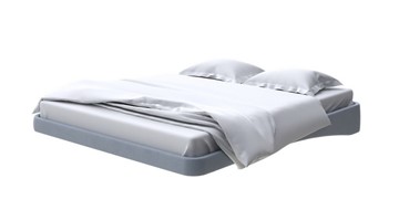 Кровать двуспальная парящая 180х200, Микрофибра (Diva Светло-серый) в Магадане