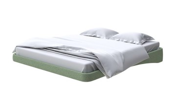 Кровать двуспальная парящая 200х200, Искусственная шерсть (Лама Авокадо) в Магадане