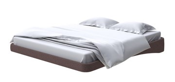 Кровать парящая 200х200, Искусственная шерсть (Лама Шоколад) в Магадане