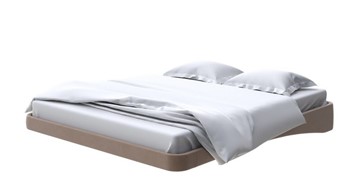 Парящая кровать 200х200, Велюр (Forest 514 Светло-коричневый) в Магадане