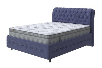 Кровать 1,5-спальная Como (Veda) 4 Grand 160х200, Рогожка (Firmino Полуночный синий) в Магадане