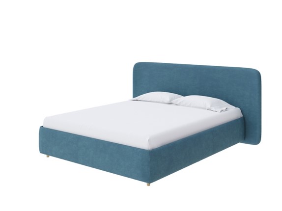 Кровать с бельевым ящиком Lorena 140x200, Микрофибра (Diva Синий) в Магадане - изображение