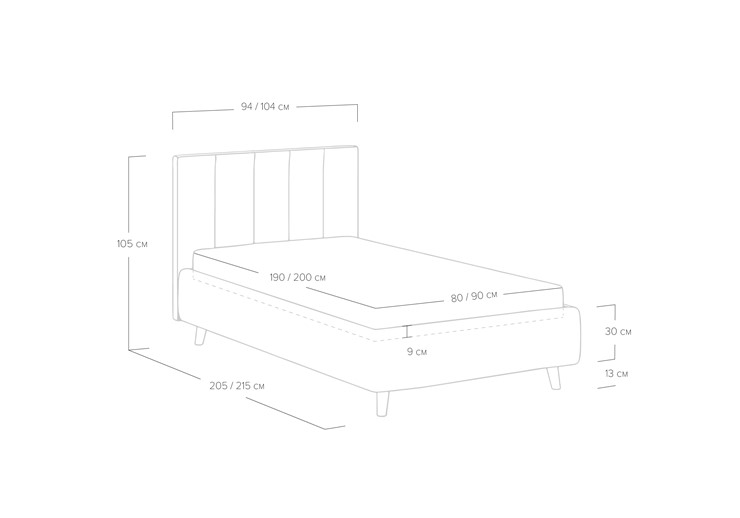 Кровать с механизмом 1-спальная Alma 80х200 в Магадане - изображение 4