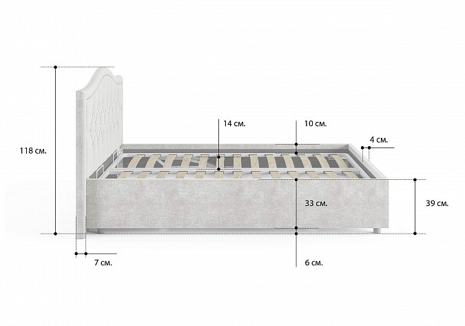 Кровать с подъемным механизмом Ancona 180х200 в Магадане - изображение 4