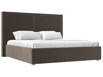 Двуспальная кровать с механизмом Аура 160, Коричневый (Велюр) в Магадане - предосмотр