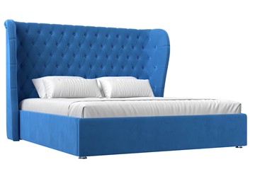 Кровать с подъемным механизмом Далия 160, Голубой (Велюр) в Магадане - предосмотр