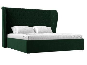 Двуспальная кровать с механизмом Далия 160, Зеленый (Велюр) в Магадане - предосмотр