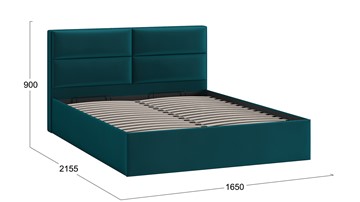 Кровать с подъемным механизмом Глосс Тип 1 (Велюр Confetti Izumrud) в Магадане - предосмотр 1
