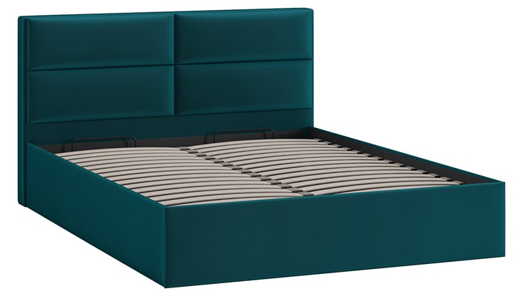 Кровать с подъемным механизмом Глосс Тип 1 (Велюр Confetti Izumrud) в Магадане - изображение 2
