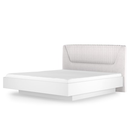 Кровать с механизмом полуторная Марсель-11 (Белый, ткань Catania white) 1400 в Магадане - изображение