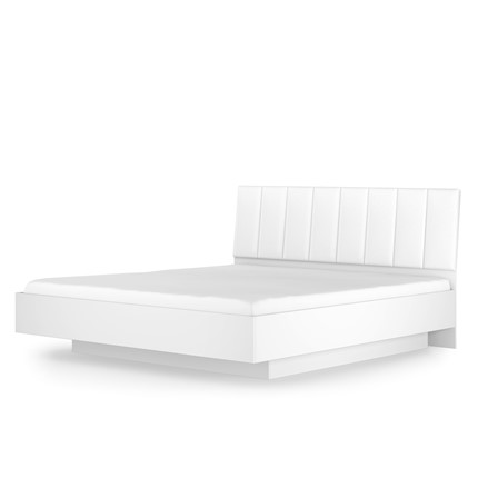 Кровать с подъемным механизмом Марсель-7 (Белый, экокожа polo белая) 1400 в Магадане - изображение