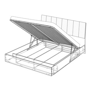 Кровать с подъемным механизмом Марсель-7 (Черный, экокожа polo чёрная) 1800 в Магадане - предосмотр 3