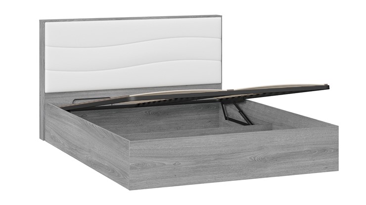 Кровать с механизмом двуспальная Миранда тип 1 (Дуб Гамильтон/Белый глянец) в Магадане - изображение 3