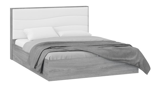 Кровать с механизмом двуспальная Миранда тип 1 (Дуб Гамильтон/Белый глянец) в Магадане - изображение