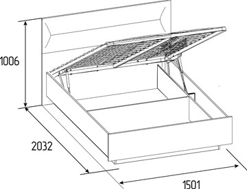 Кровать с подъемным механизмом Neo 308 Люкс (1400) в Магадане - предосмотр 4