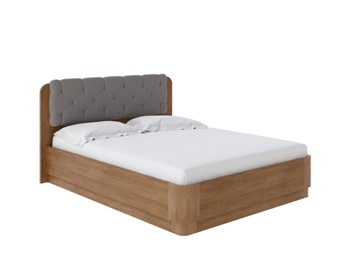 Кровать с механизмом Wood Home 1 160х200, Антик (сосна) с брашированием/Лама Светло-серый в Магадане