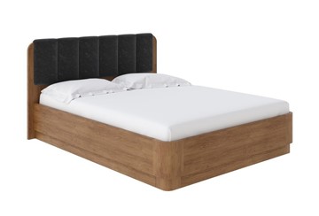 Кровать с механизмом 2-спальная Wood Home 2 160х200, Рогожка (Антик (сосна) с брашированием/Бентлей Серый космос) в Магадане
