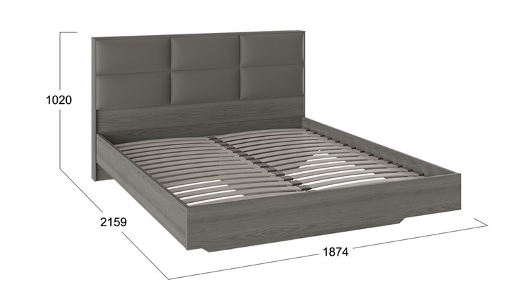 Кровать с мягким изголовьем Либерти, Хадсон/Ткань Грей СМ-297.01.005 в Магадане - изображение 1