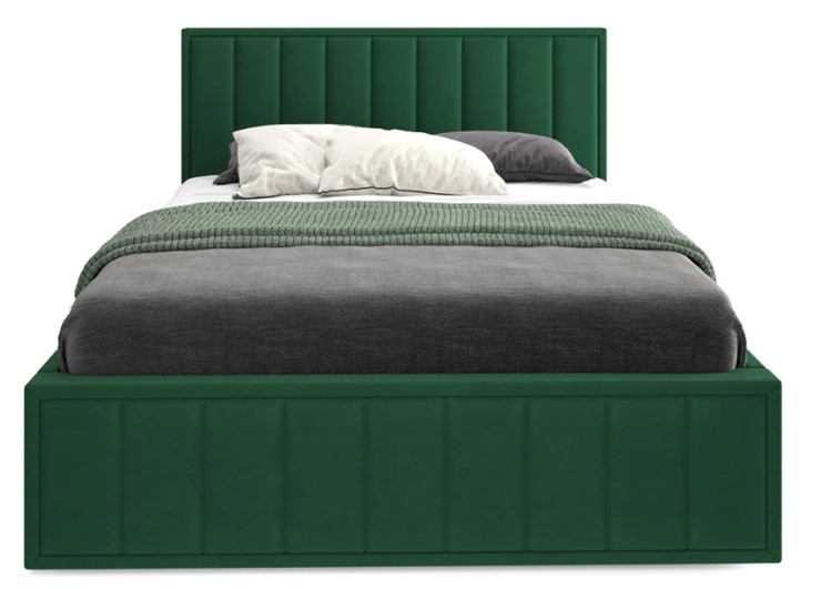 Кровать с основанием Вена 1800, Велюр Мора зеленый в Магадане - изображение 1