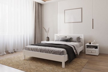 Двуспальная кровать Милена (Белый античный) 160х200 в Магадане - предосмотр 2