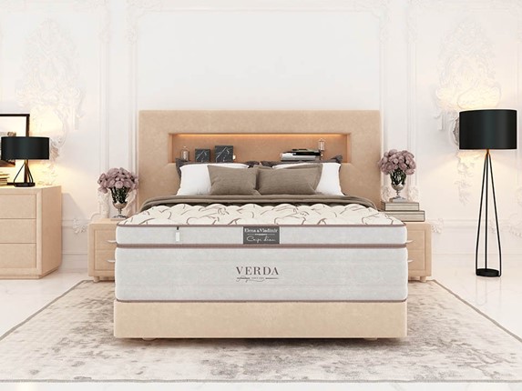 Спальная кровать Smart Compact/Podium M 160х200, Флок (Велсофт Бежевый) в Магадане - изображение
