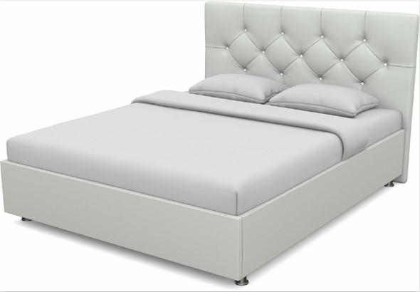 Полутороспальная кровать Моника 1400 с основанием (Nitro White) в Магадане - изображение