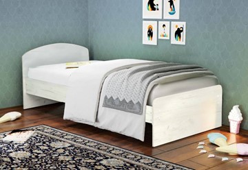 Кровать в спальню 800х2000 со средником и низкой ножной спинкой в Магадане - предосмотр