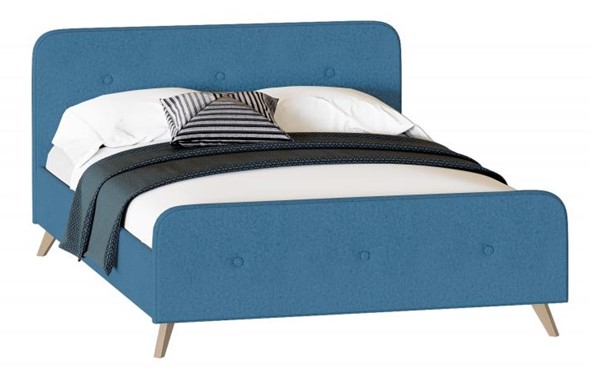 Кровать односпальная Сиерра 1200 (без основания) Аура голубой в Магадане - изображение