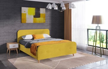 Спальная кровать Сиерра 1200 (с подъемным механизмом и коробом) Торонто горчица в Магадане - предосмотр 1