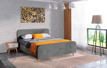 Кровать односпальная Сиерра 1200 (с основанием) Торонто серый в Магадане - предосмотр 1