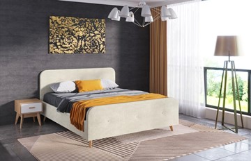 Спальная кровать Сиерра 1200 (без основания) Торонто светло-бежевый в Магадане - предосмотр 1