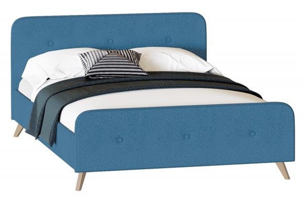 Кровать Сиерра 900 (с подъемным механизмом и коробом) Аура голубой в Магадане - изображение