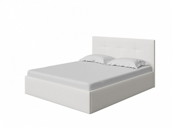 Двуспальная кровать  Uno 160х200 Рогожка (Тетра Молочный) в Магадане - изображение