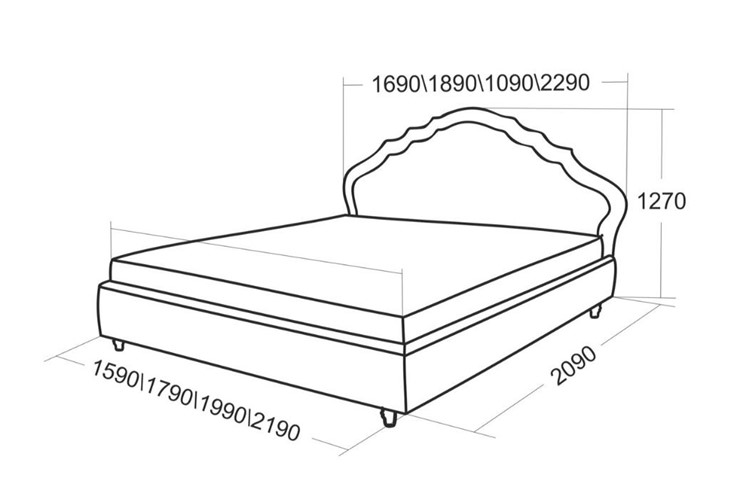Полутороспальная кровать Эмануэль 1690 в Магадане - изображение 4