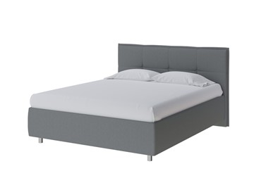 Кровать спальная Lino 140х200, Рогожка (Savana Grey (серый)) в Магадане