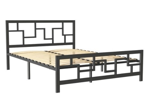 Спальная кровать Лофт 3, 160х200, черная в Магадане - изображение 1