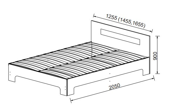 Кровать полуторная Некст, 1200х2000 с металлическим ортопедическим осн., на ножках, цвет дуб сонома/белый в Магадане - изображение 1
