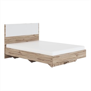 Кровать полутороспальная Николь (мод.1.2) 1,4 белая экокожа, с ортопедическим основанием в Магадане
