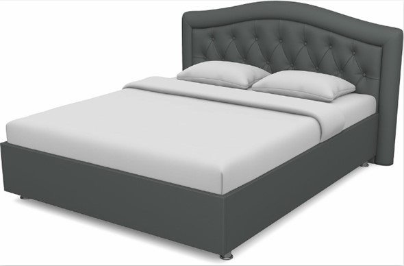Кровать полутороспальная Луиза 1400 с основанием (Nitro Grey) в Магадане - изображение